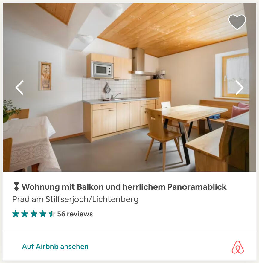 AirBnB Wohnung mit Balkon